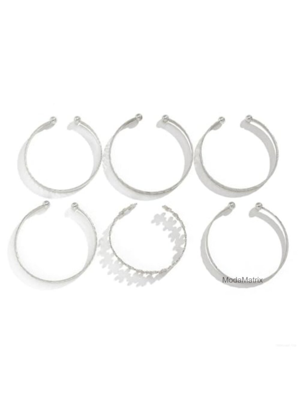 6 Piece Bracelet Set for Women, Gold Plated Layering Bracelets